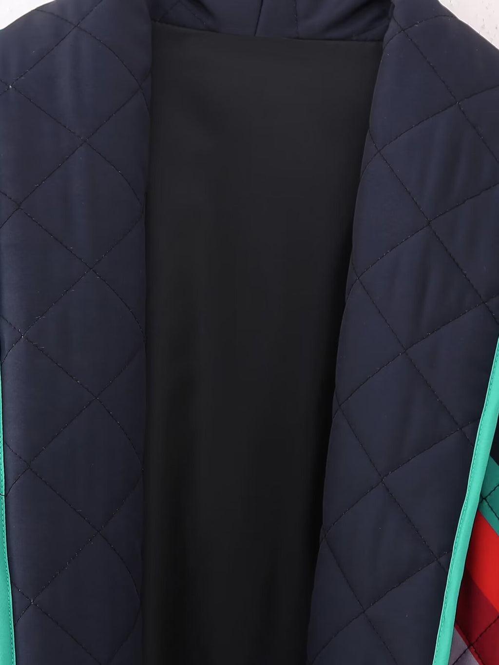 Geometric Patchwork Quilted Oversized Jacket - Decor - 2