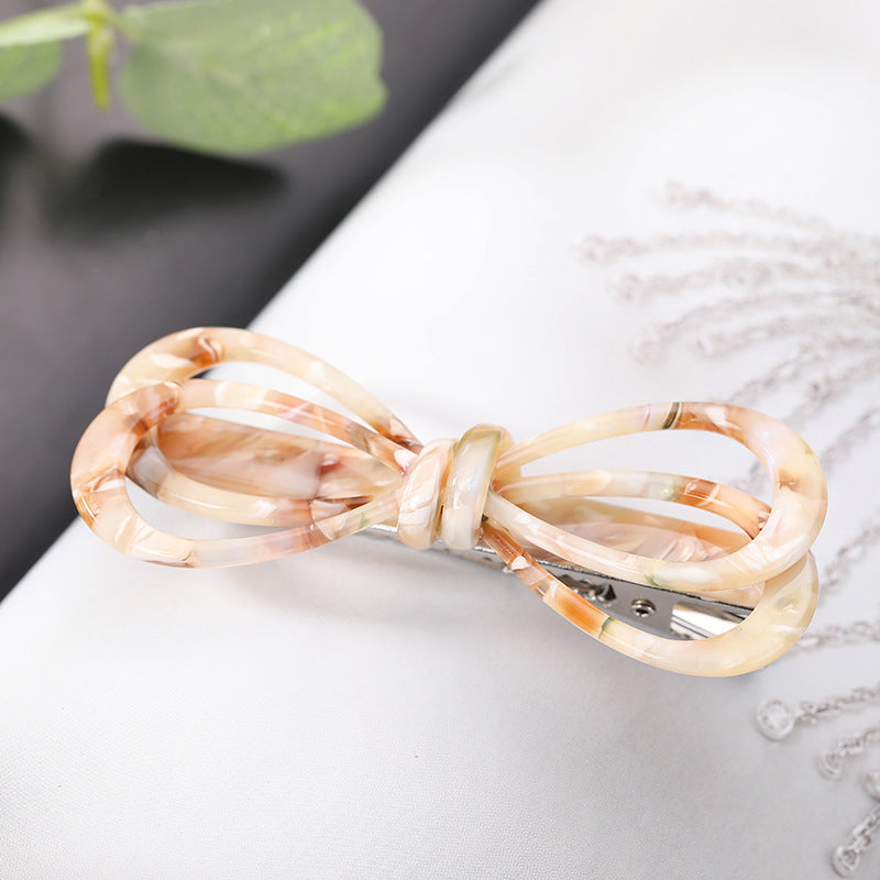 Openwork Bow Acetate Hair Pin - Color_05