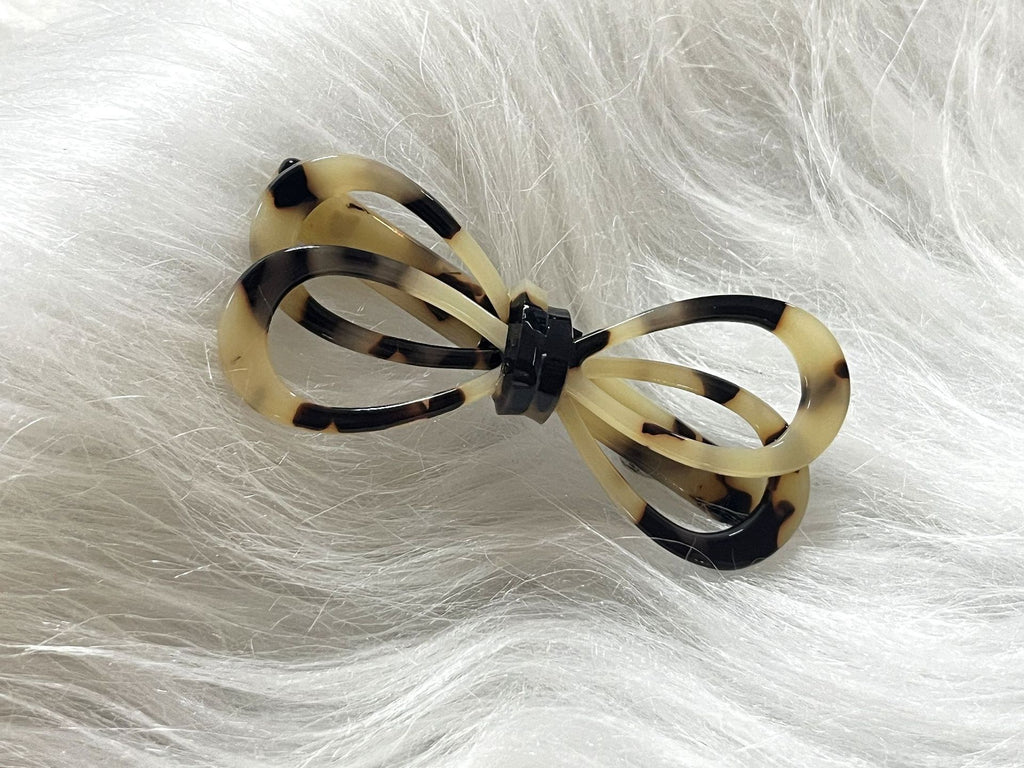 Openwork Bow Acetate Hair Pin - Color_06