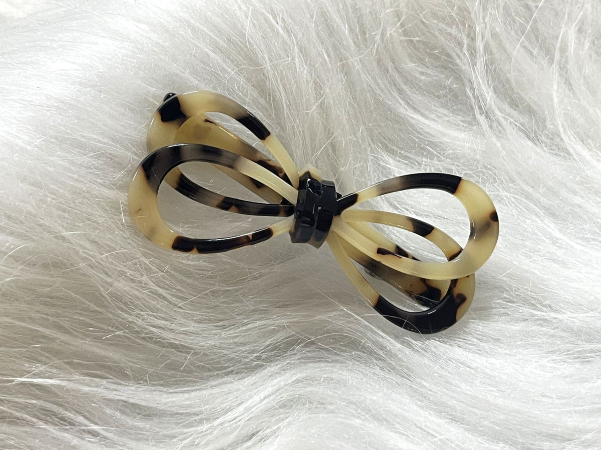 Openwork Bow Acetate Hair Pin - Color_06