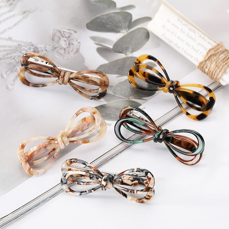 Openwork Bow Acetate Hair Pin