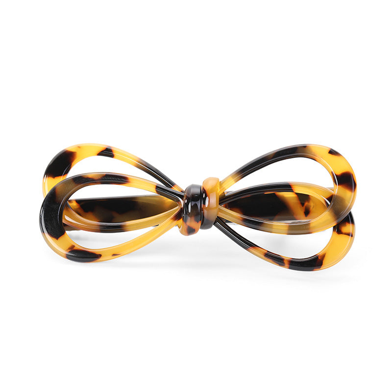 Openwork Bow Acetate Hair Pin - view 1