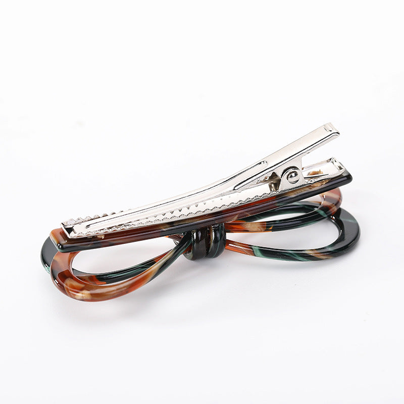 Openwork Bow Acetate Hair Pin - view 2