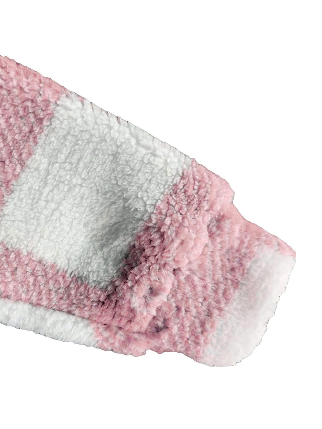 Half Zip Sherpa Fleece Stand Collar Pullover - Pink - 1