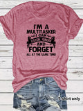 Humorous Banner Slogan Short Sleeve Tee - Polignac