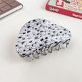 Halloween Print Semi Circle Hair Claw Clip - Spider