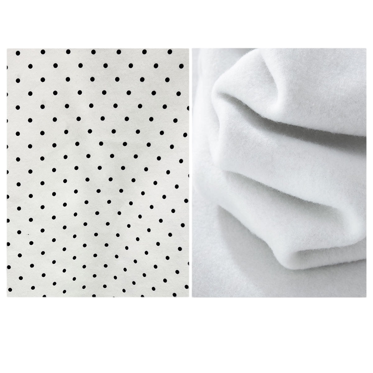 Dotted Mock Neck Pullover Sweatshirt with Ribbed Hem - White - 6
