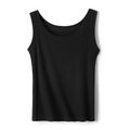 Everyday Ribbed Knit Tank Top - Black