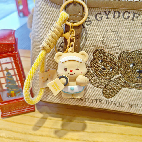 Angel Bear Keychain Bag Charm - Yellow
