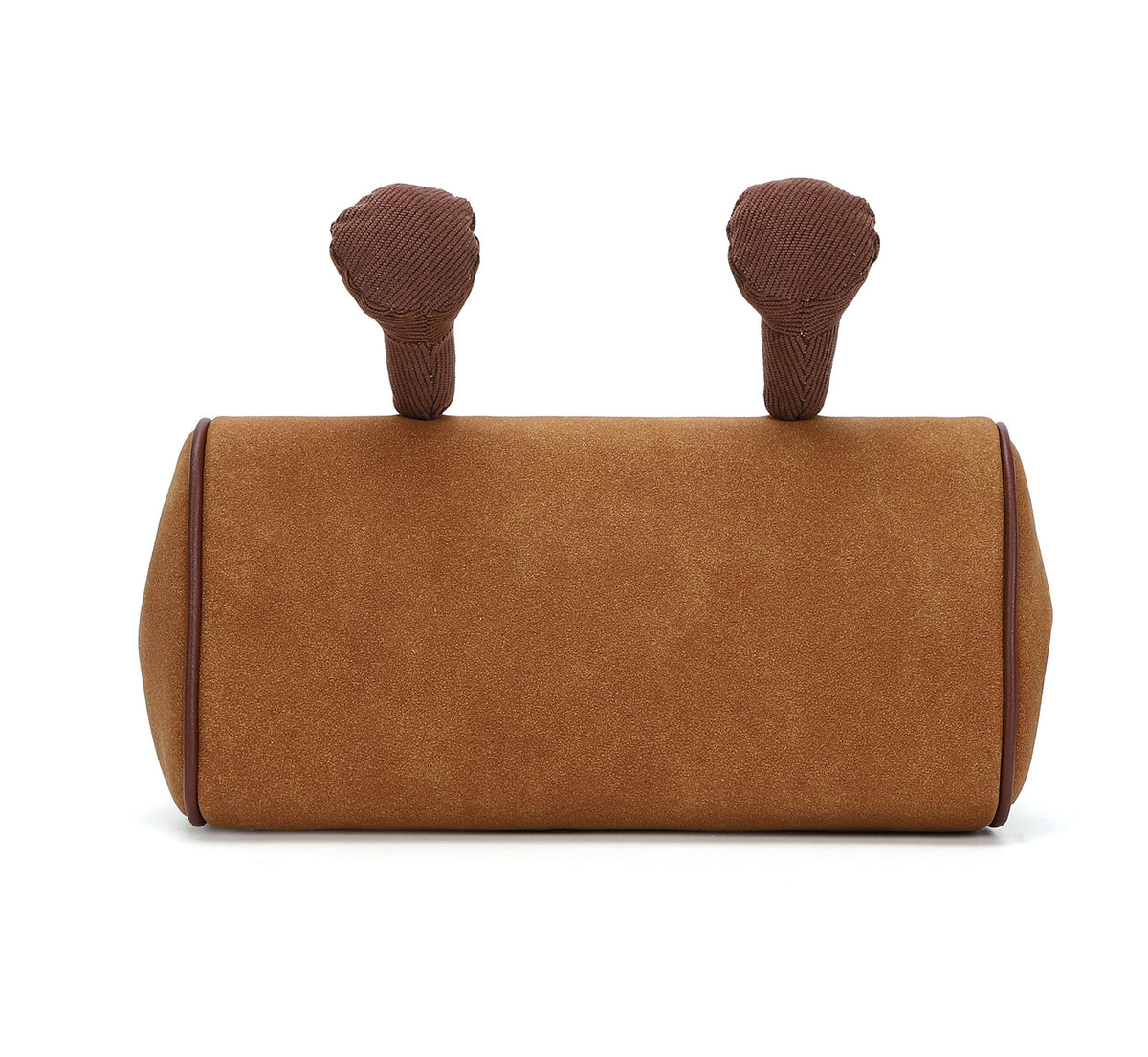 Smiley Face Structured Top Handle Bag - Brown - 6