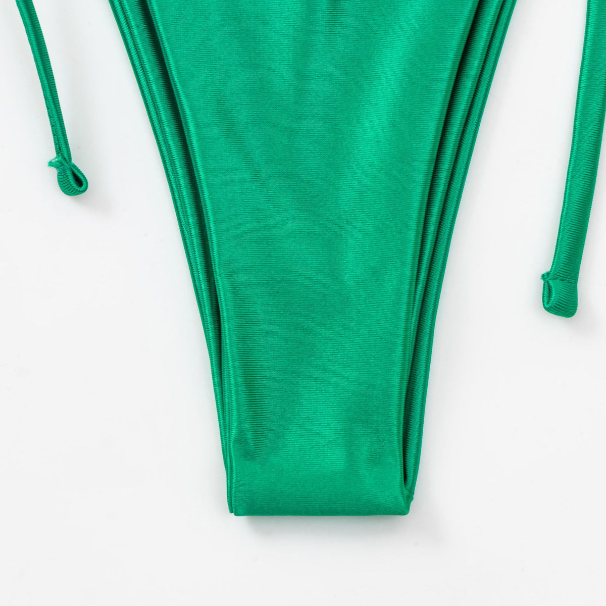 Wrap Tie Halter Triangle Bikini Set - Green - 5