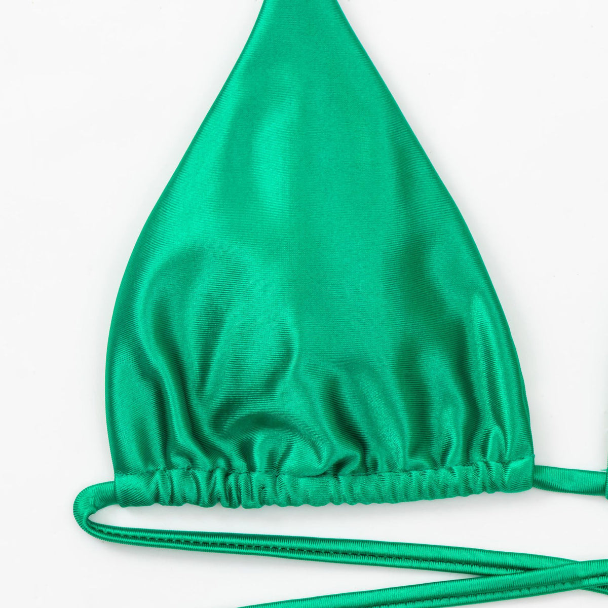 Wrap Tie Halter Triangle Bikini Set - Green - 6