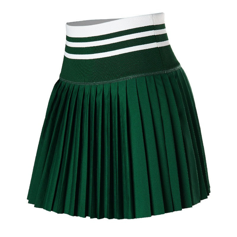 Varsity Stripe High Waist Pleated Tennis Skort