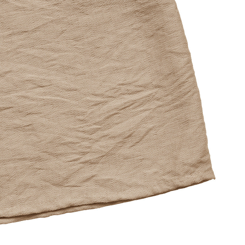 Tiered Drawstring Waist A Line Maxi Skirt - Khaki - 5