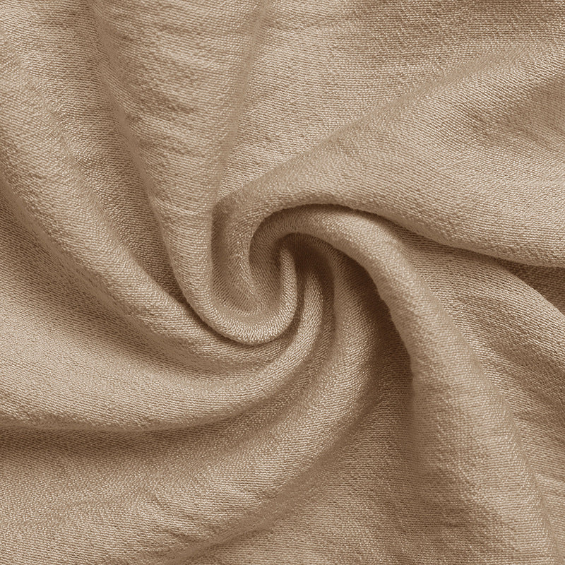Tiered Drawstring Waist A Line Maxi Skirt - Khaki - 6