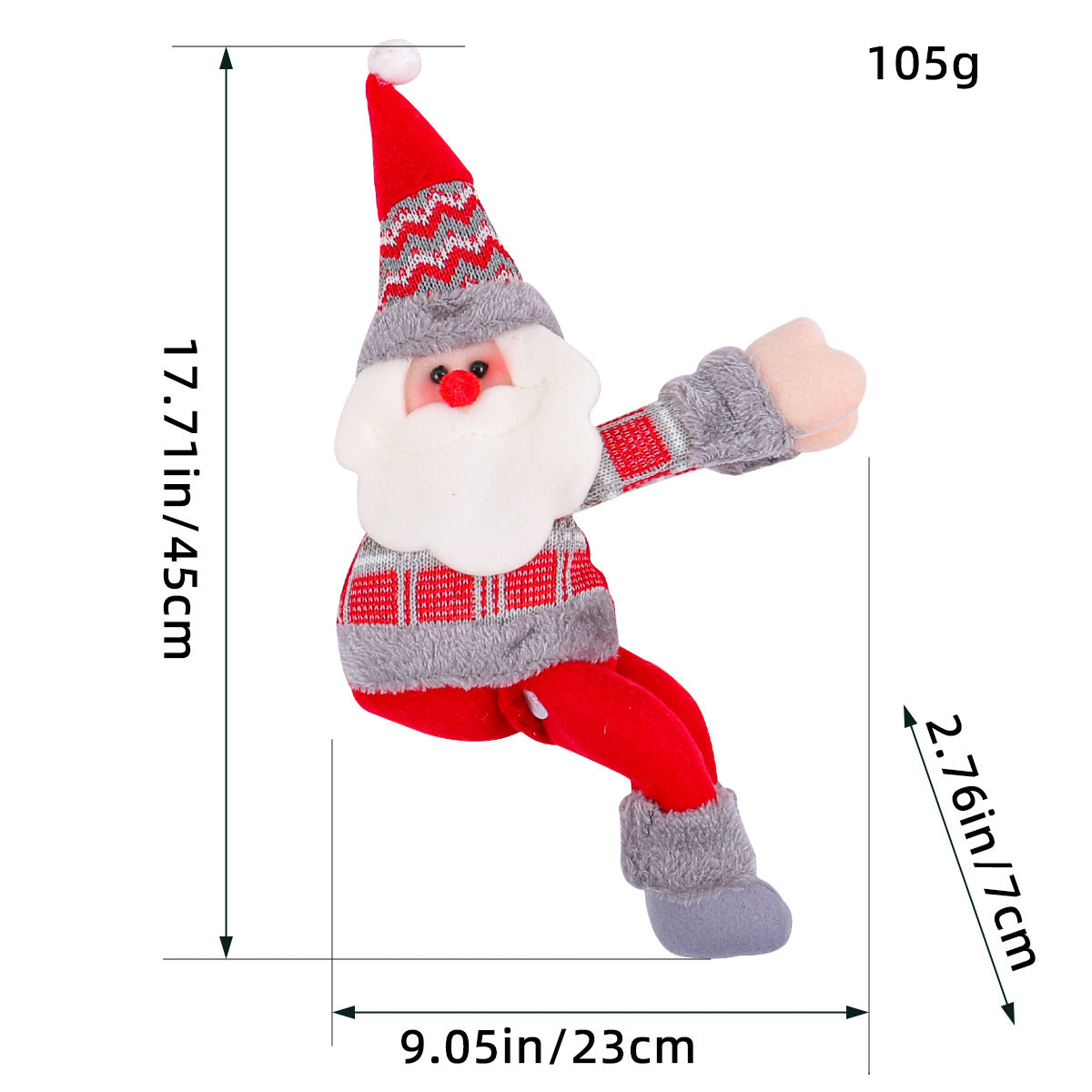 Plush Reindeer Santa Snowman Curtain Tieback Decor - SantaClaus