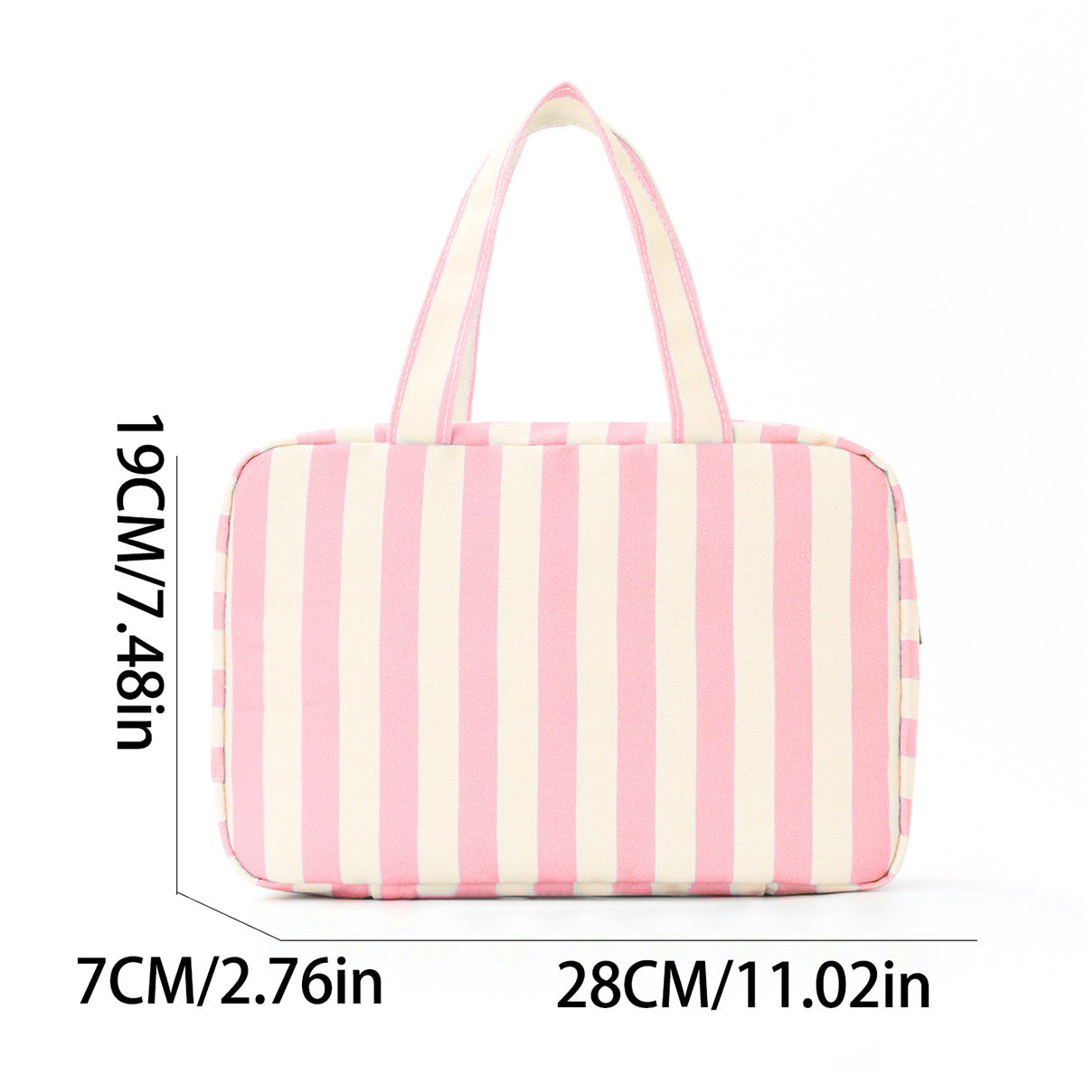 Hanging Travel Toiletry Bag Four Zip Compartments - Pink - 3