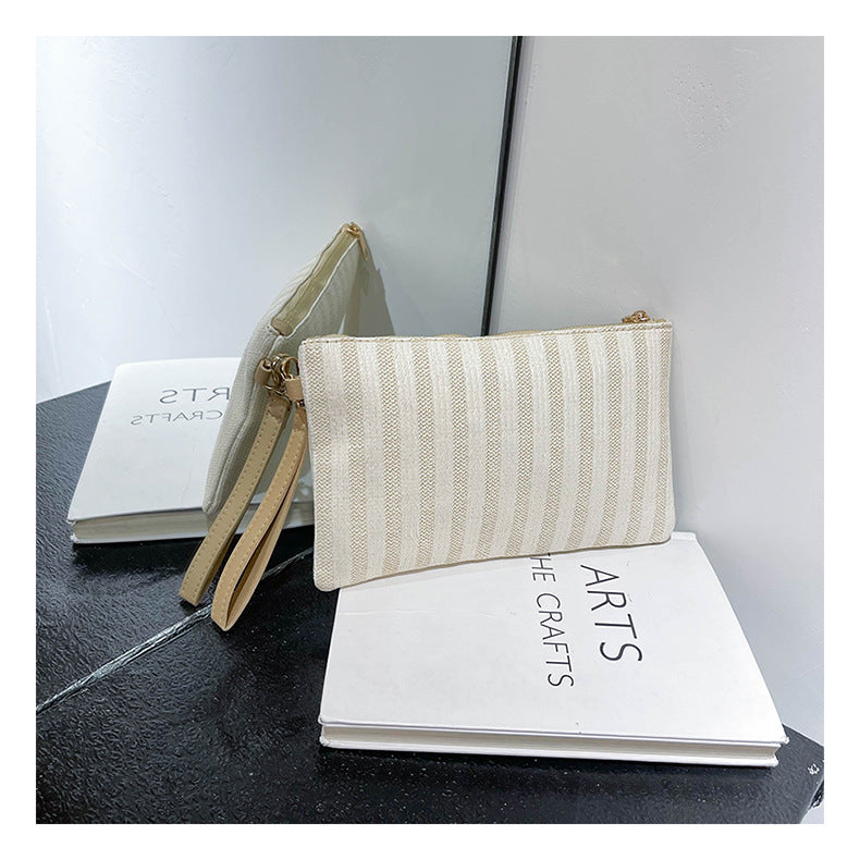 Woven Straw Wristlet Clutch Bag - NO07