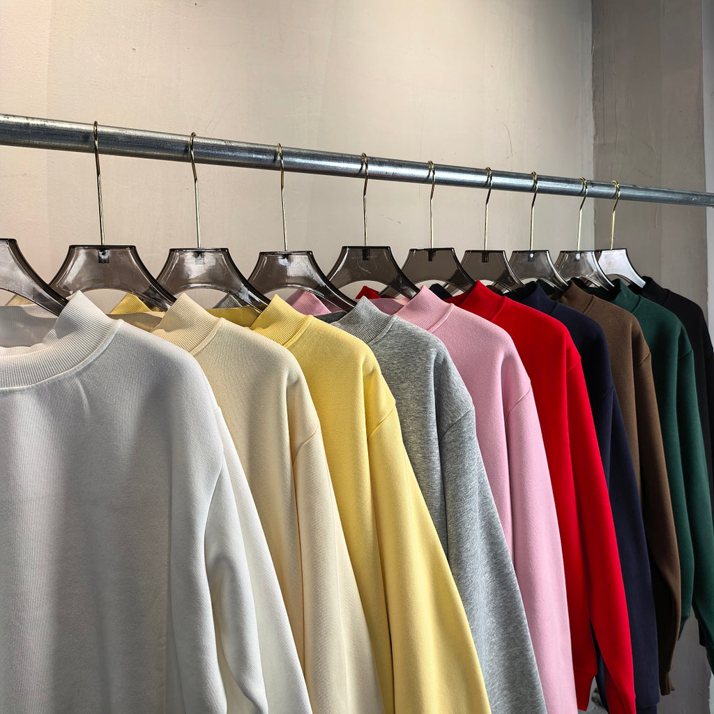 Oversized Mock Neck Fleece Sweatshirt - view 4