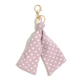 Dotted Bow Keychain Charm For Handbags - Purple
