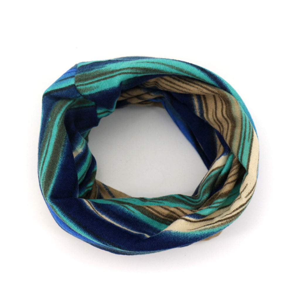 Convertible Striped Slouchy Hat Neck Gaiter - view 2