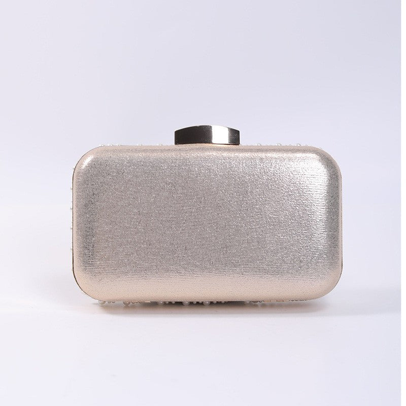 Pearl Beaded Box Clutch Evening Bag