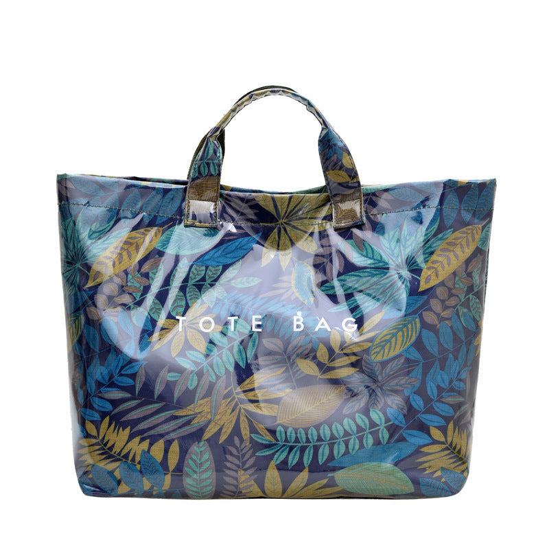High Shine Croc Texture Tote Bag - BlueLeaf