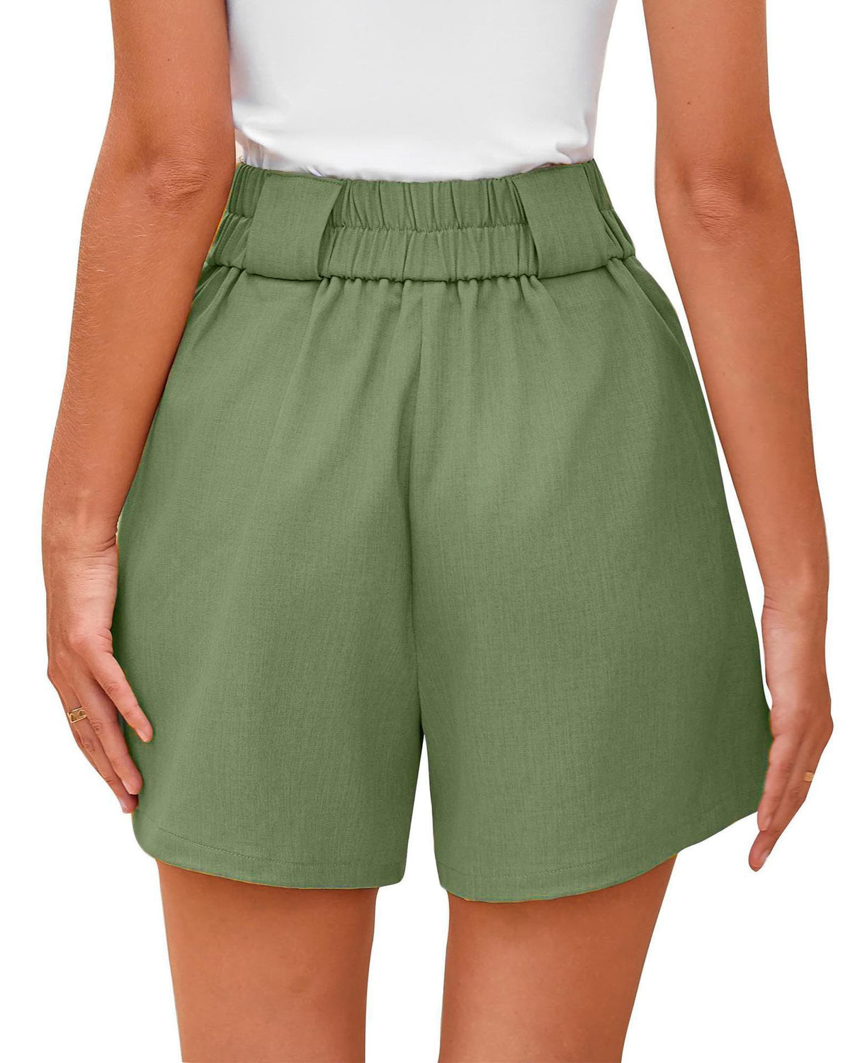 High Waist Pleated Wide Leg Shorts - view 4