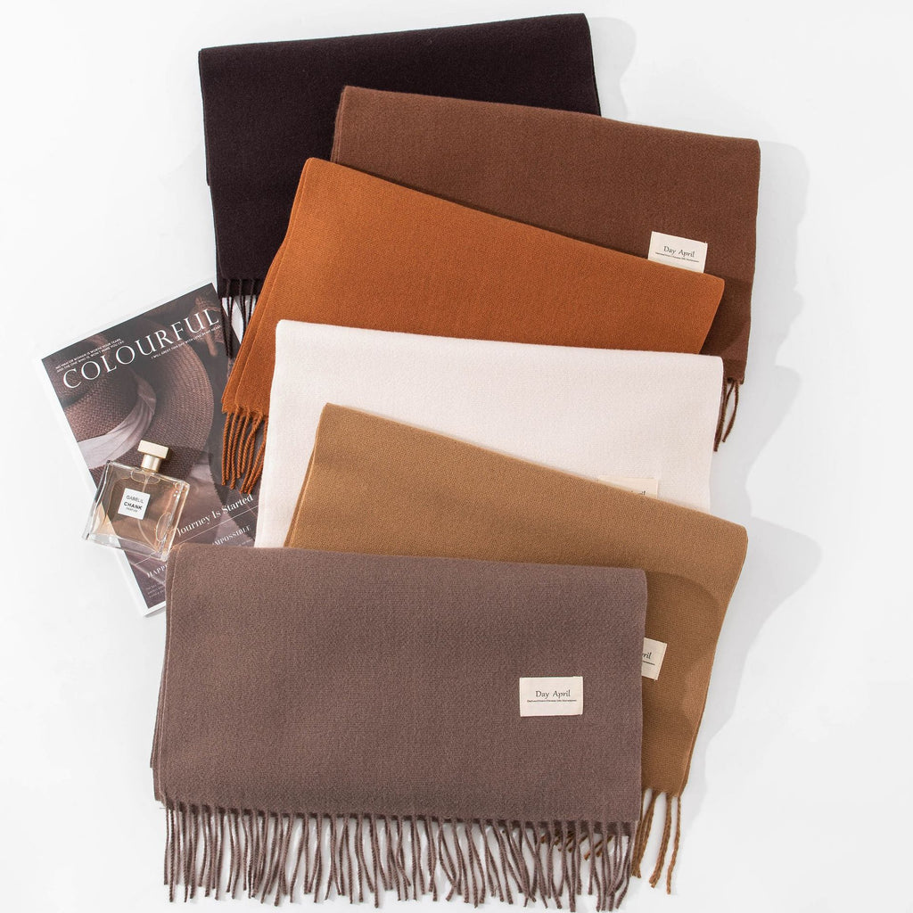 Soft Solid Tassel Blanket Scarf - view 1
