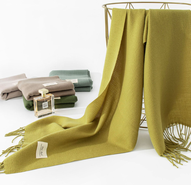 Soft Solid Tassel Blanket Scarf - view 13