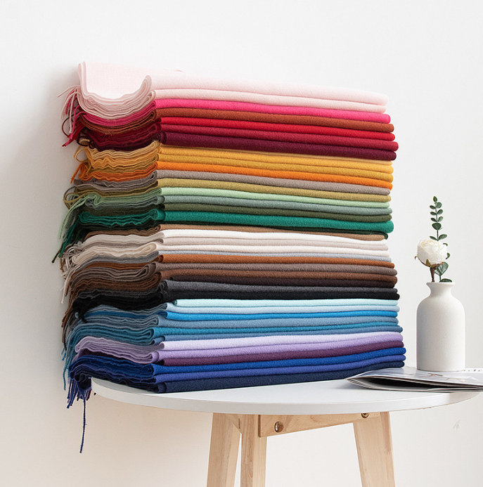 Soft Solid Tassel Blanket Scarf - view 6