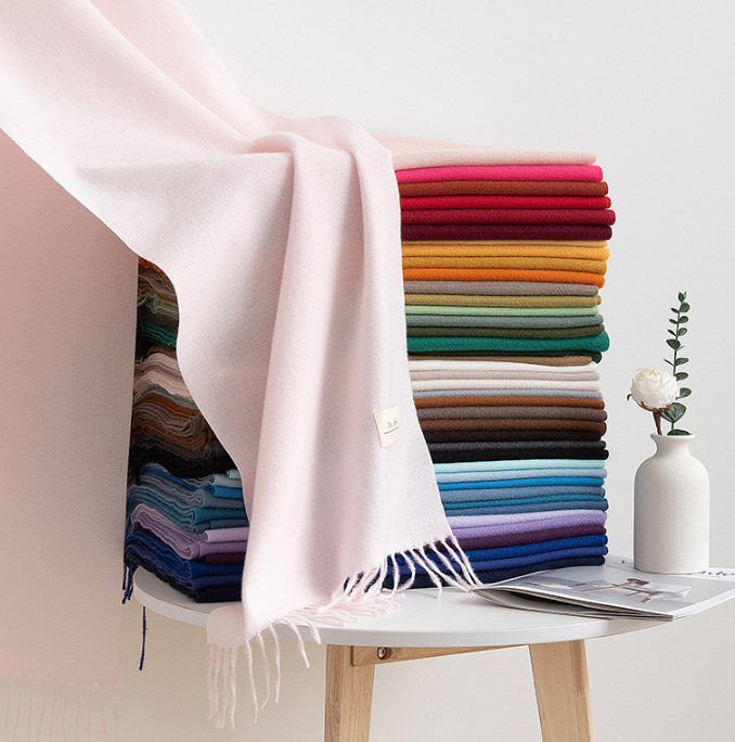 Soft Solid Tassel Blanket Scarf - view 7
