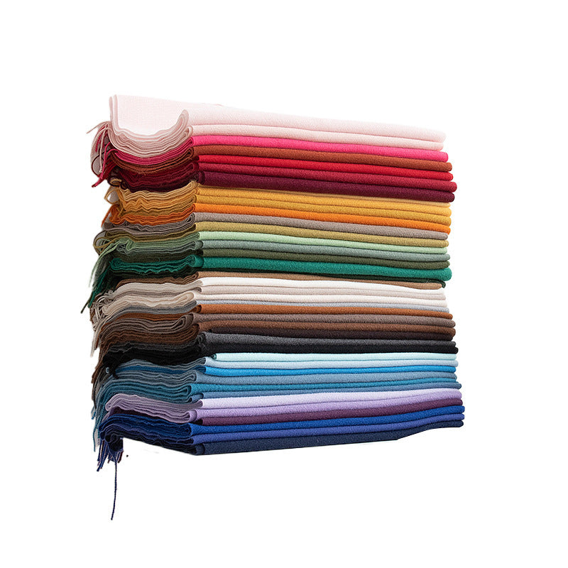 Soft Solid Tassel Blanket Scarf - view 8