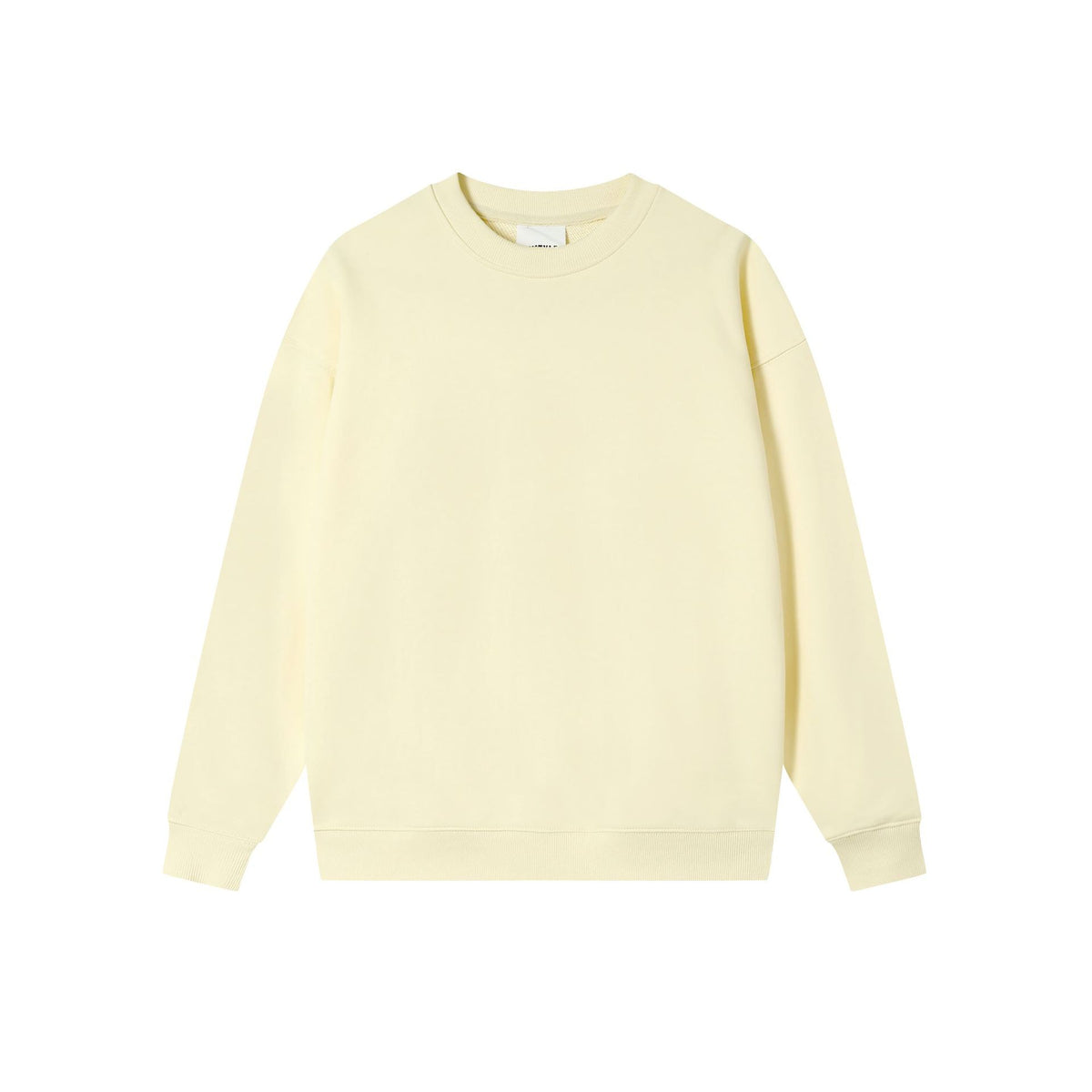 Cotton Blend Oversized Crewneck and Hooded Sweatshirt - Cream