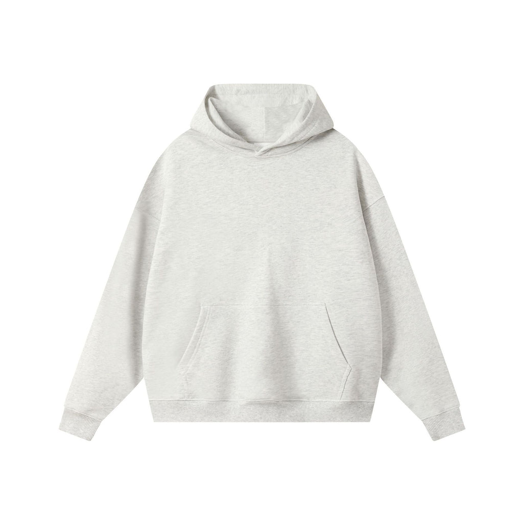 Cotton Blend Oversized Crewneck and Hooded Sweatshirt - H_Ash