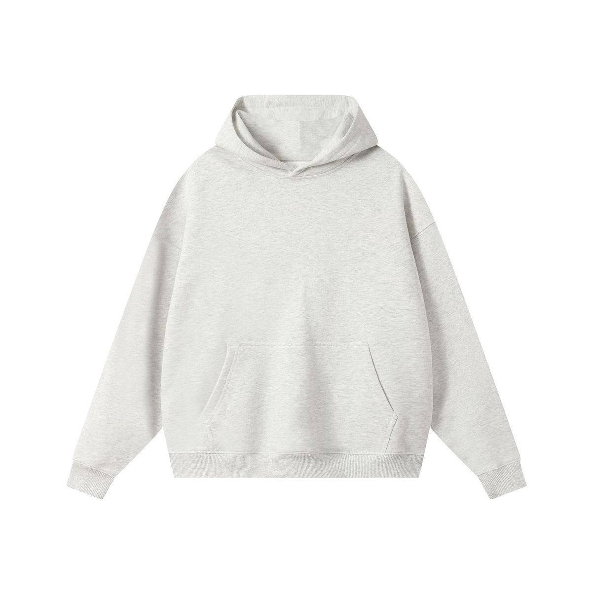 Cotton Blend Oversized Crewneck and Hooded Sweatshirt - H_Ash