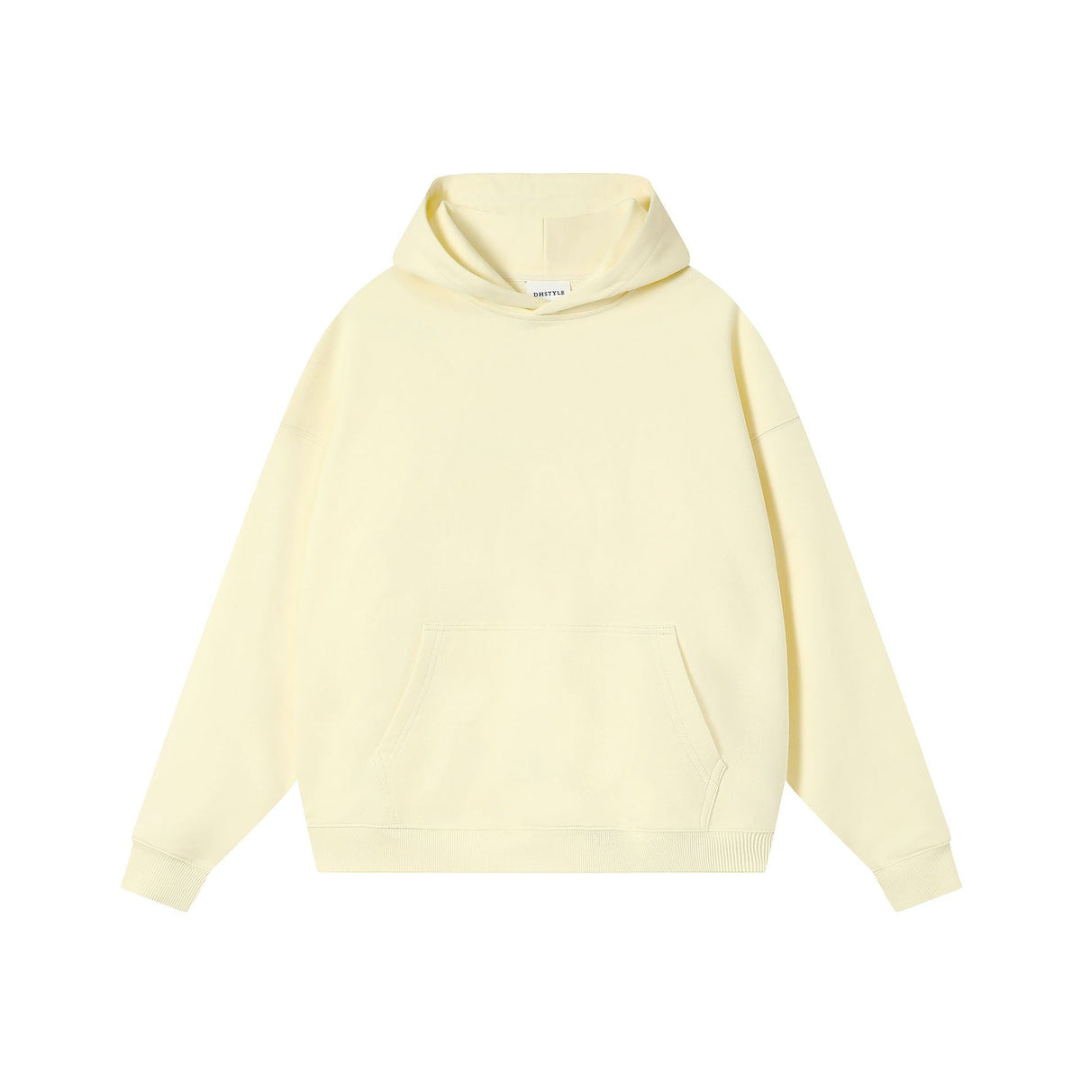 Cotton Blend Oversized Crewneck and Hooded Sweatshirt - H_Cream
