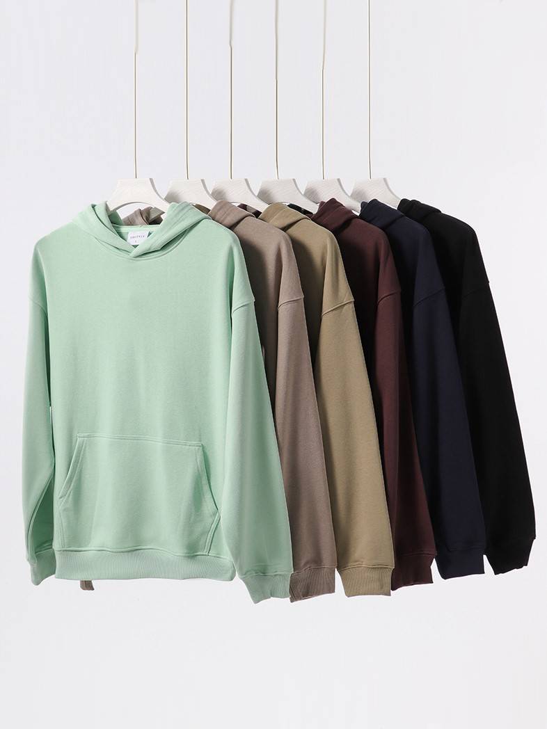 Cotton Blend Oversized Crewneck and Hooded Sweatshirt - view 2