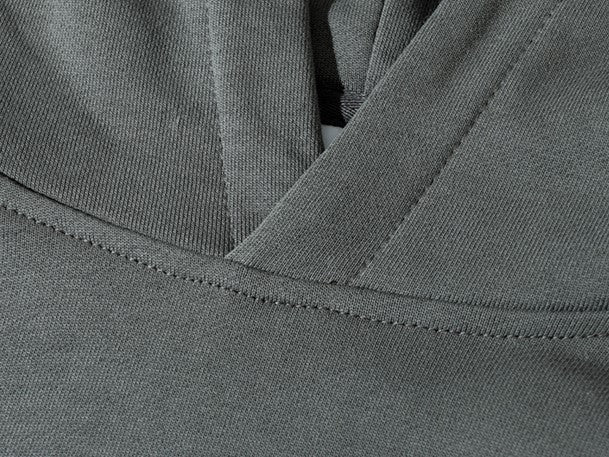 Cotton Blend Oversized Crewneck and Hooded Sweatshirt - view 4