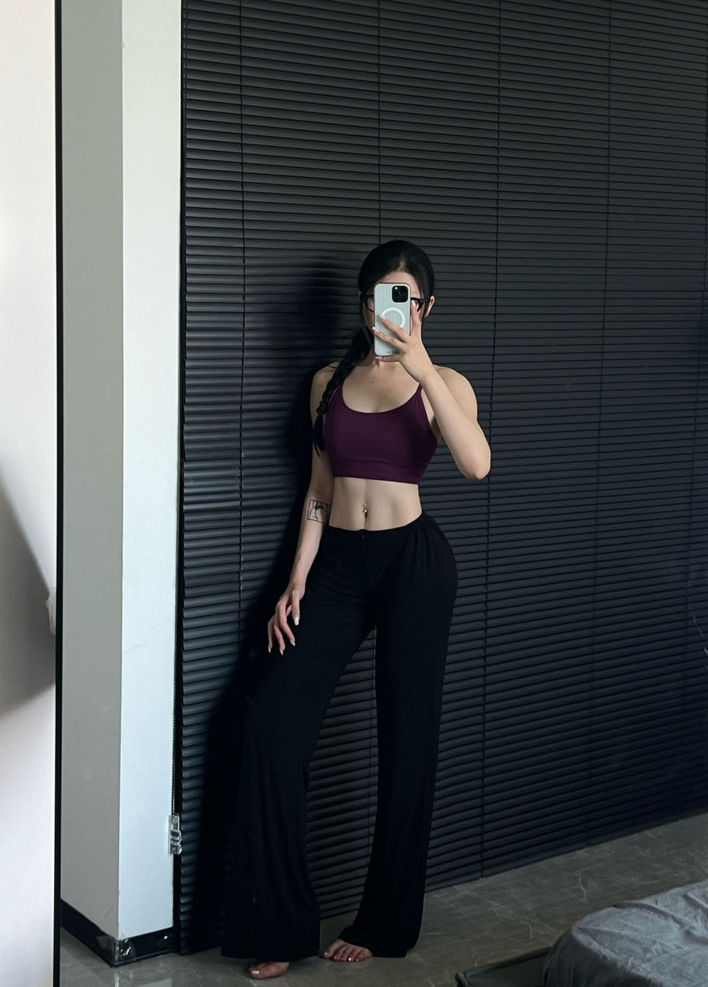 Soft Stretch Front Zip Wide Leg Yoga Pants