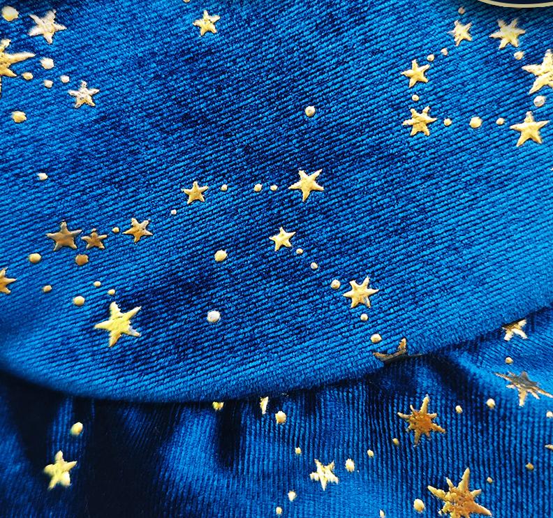 Glitter Star Velvet Witch Hat With Charm Chain - BlueBow - 1