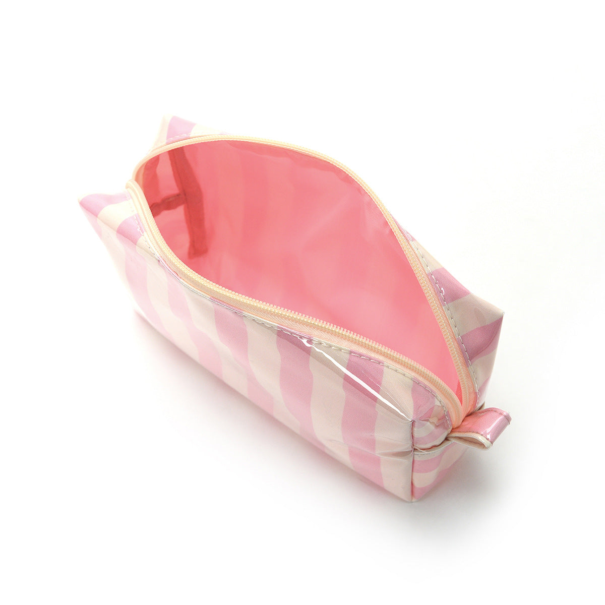Candy Stripe Vinyl Travel Makeup Bag - view 3
