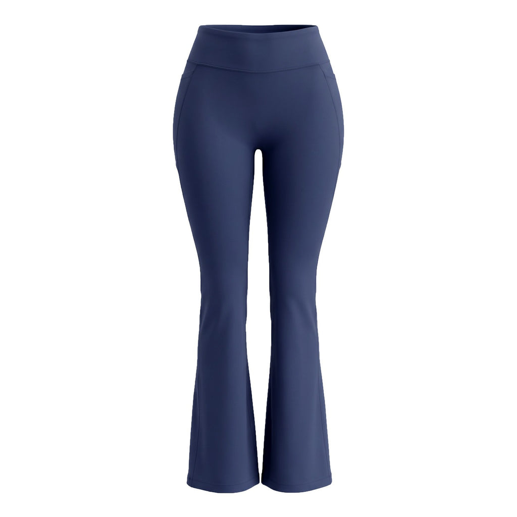 High Waist Flare Yoga Leggings With Side Pockets