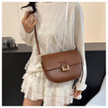 Half Moon Saddle Crossbody Bag with Buckle