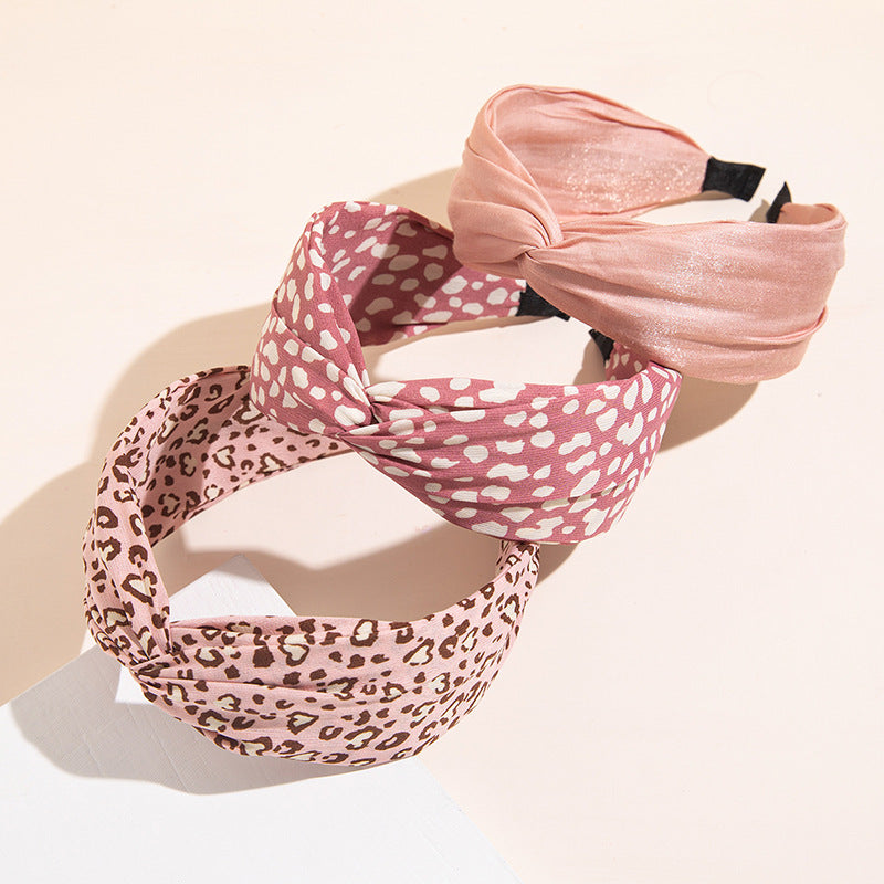 Spotted Satin Knot Headband
