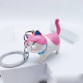 Playful Vinyl Cat Figure Keyring - Color_1