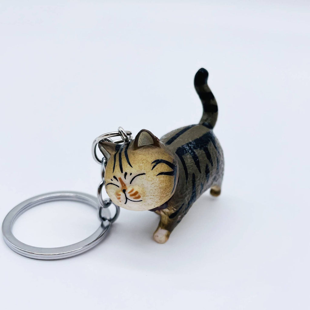 Playful Vinyl Cat Figure Keyring - Color_2
