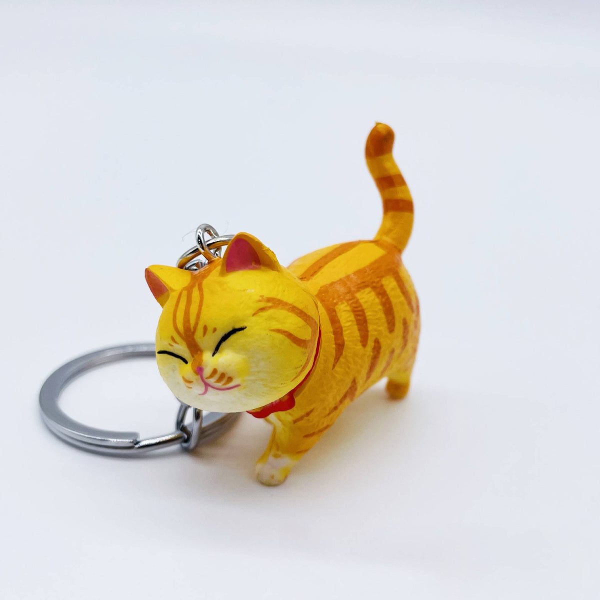 Playful Vinyl Cat Figure Keyring - Color_6