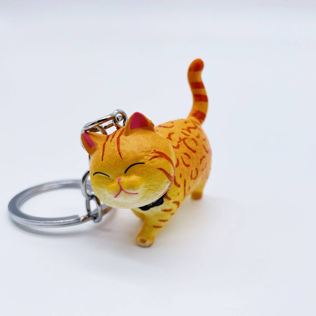 Playful Vinyl Cat Figure Keyring - Color_9 - 1