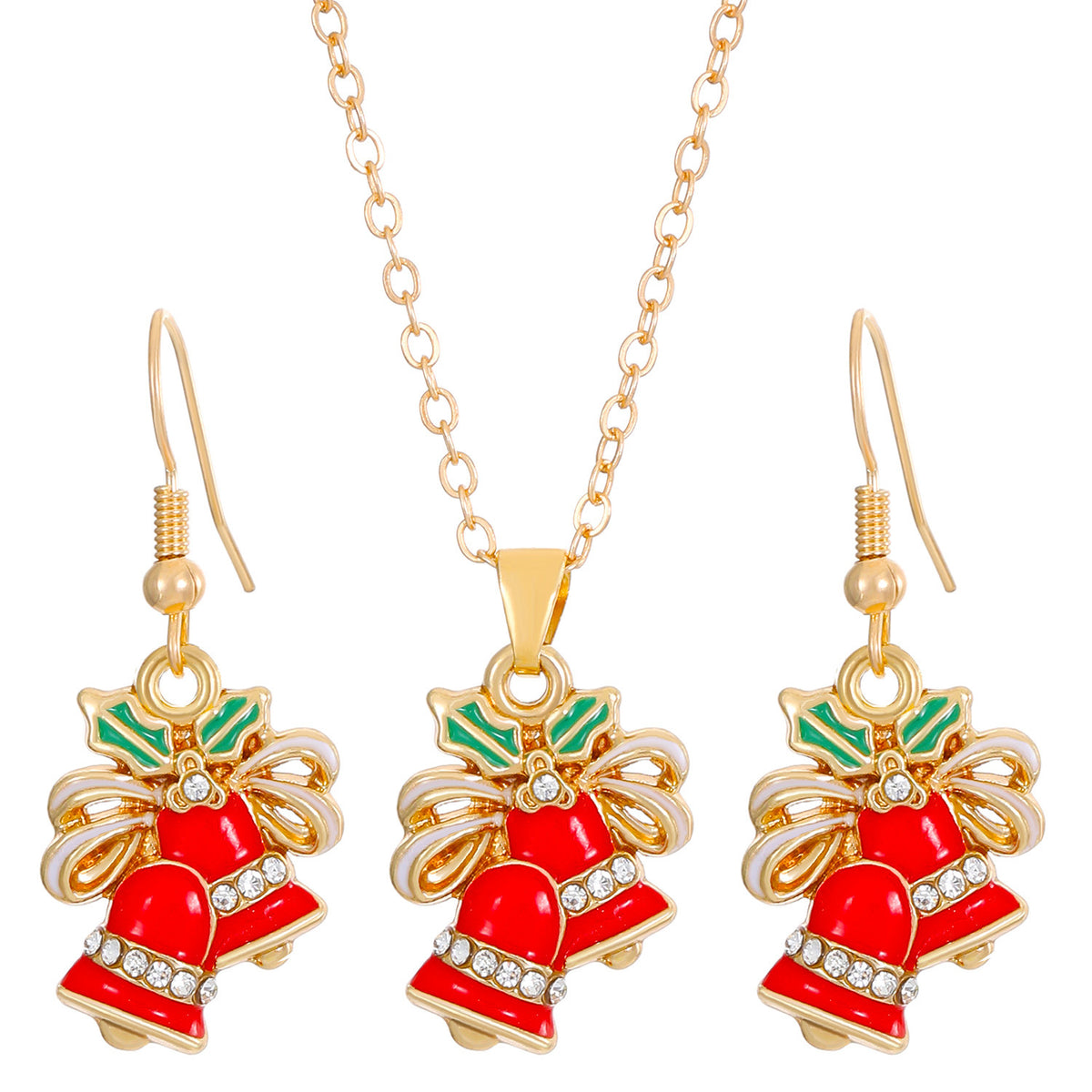 Christmas Charm Necklace and Earrings Set - C1
